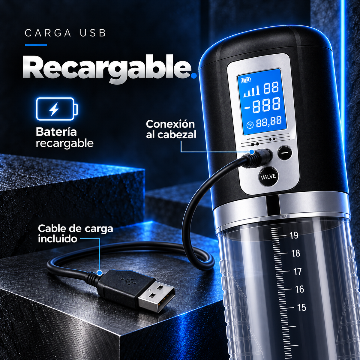 Bomba de vacío eléctrica para agrandamiento y alargamiento
